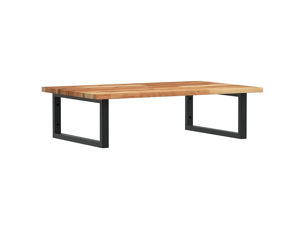 Waschbeckenregal Wandmontage Stahl und Akazienholz