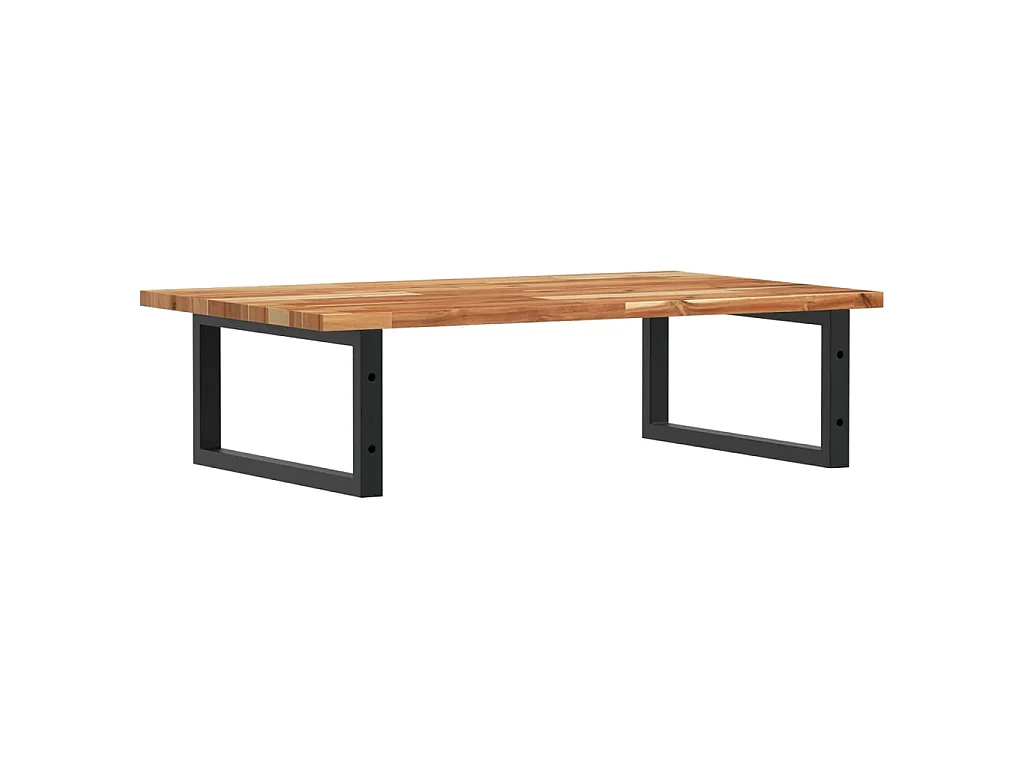 Waschbeckenregal Wandmontage Stahl und Akazienholz