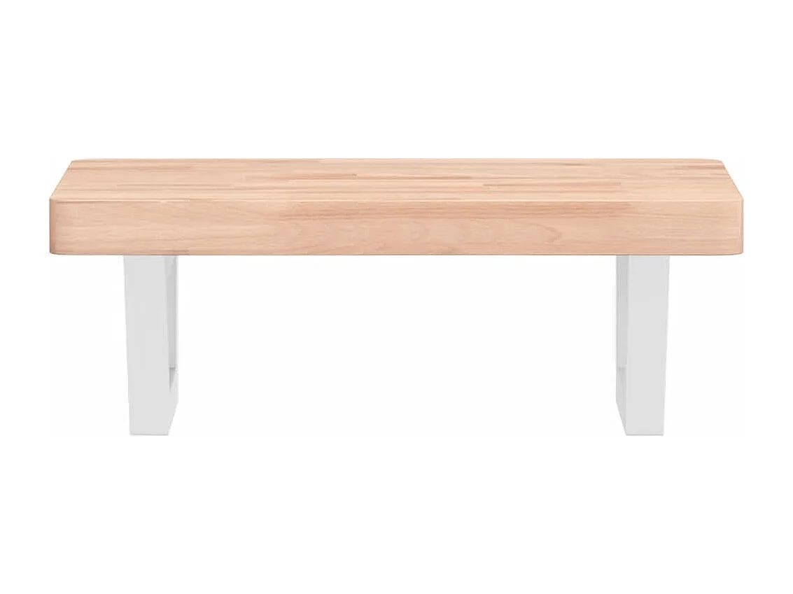 Étagère de vasque murale acier et bois massif de hêtre