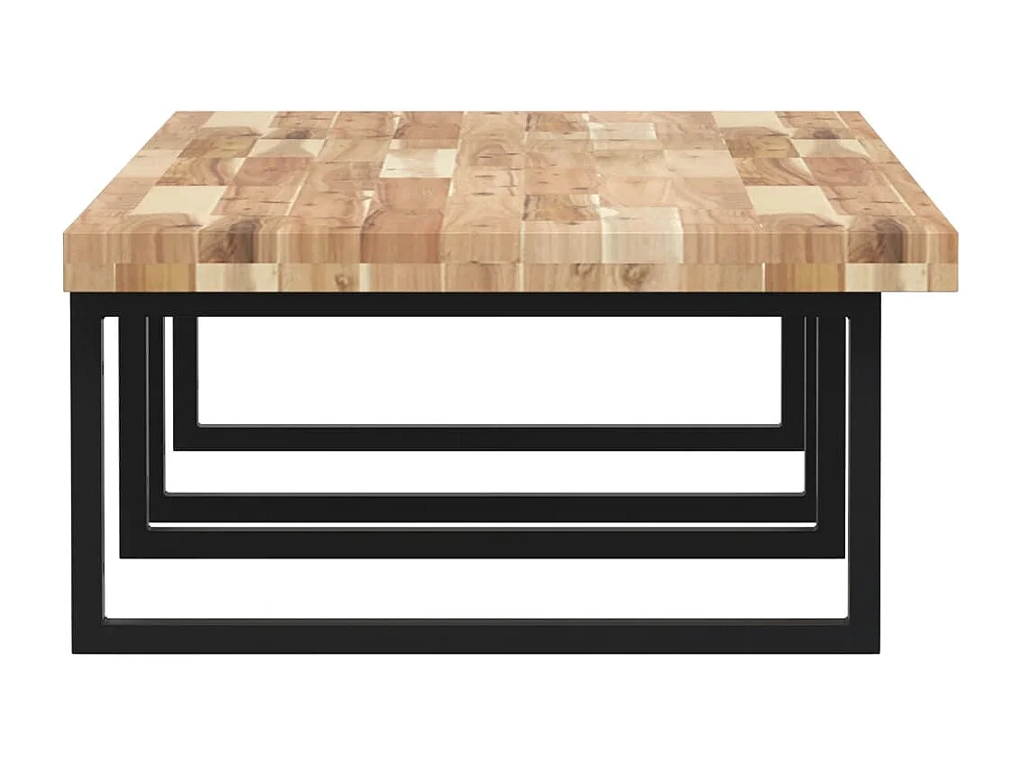 Badkamer wandschap staal en massief acaciahout