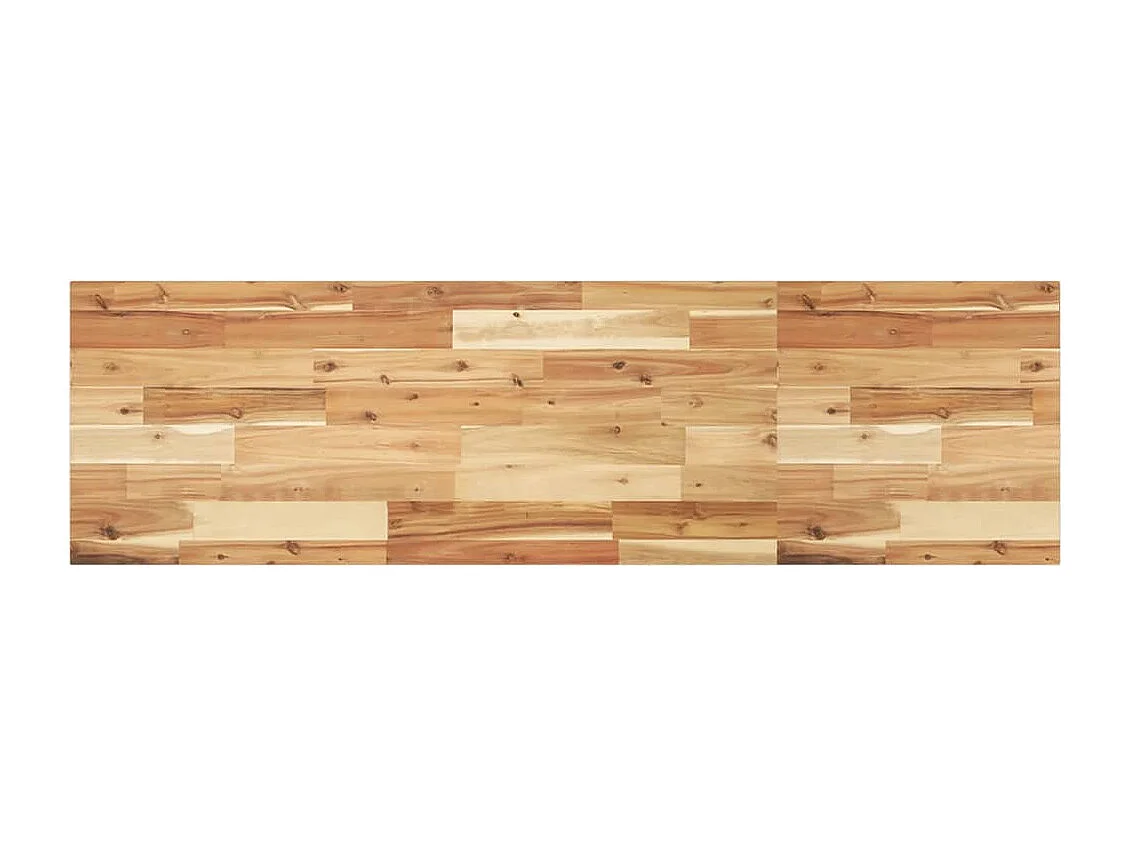 Estante de lavabo de pared acero y madera maciza de acacia