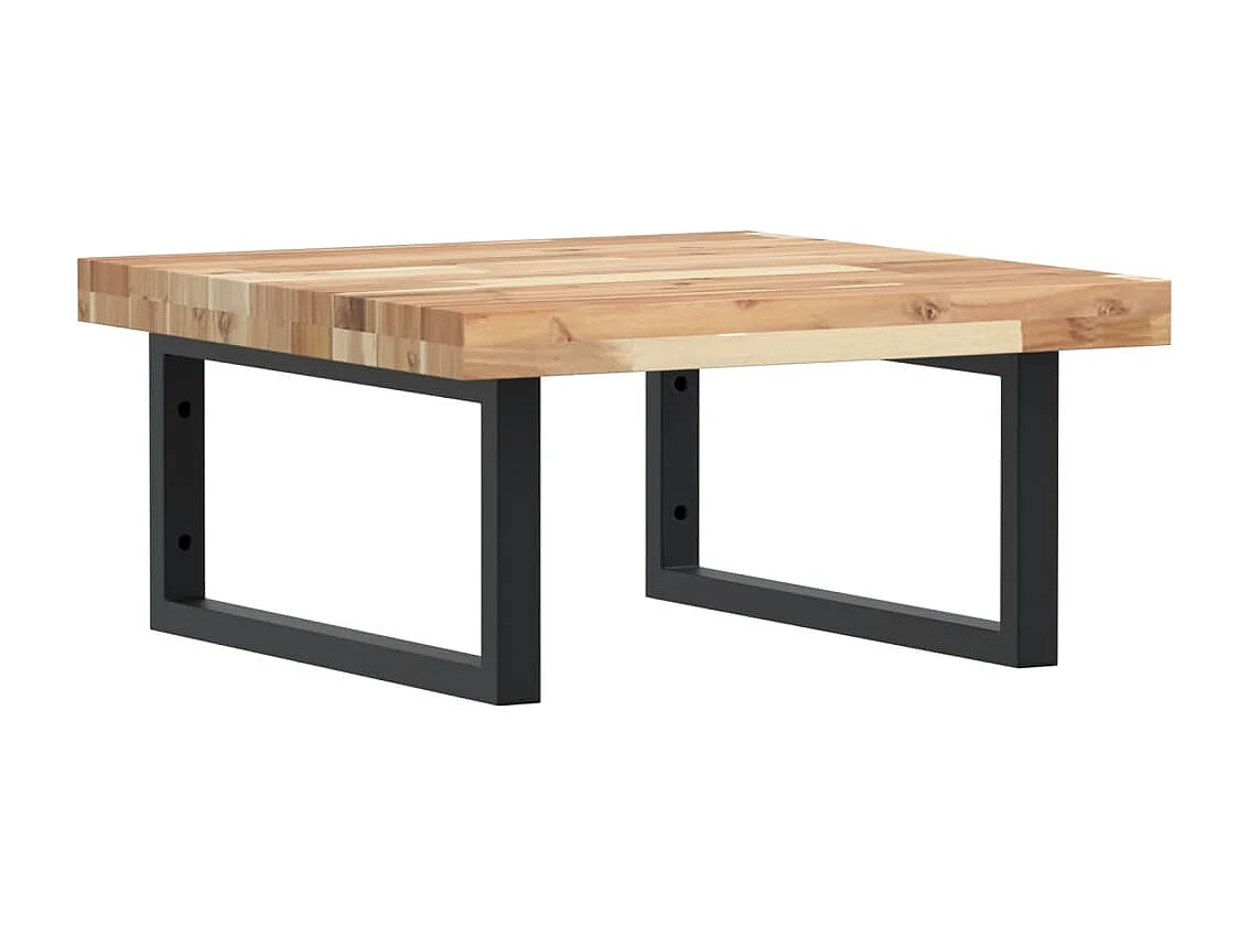 Waschbeckenregal Wandmontage Stahl und Akazienholz