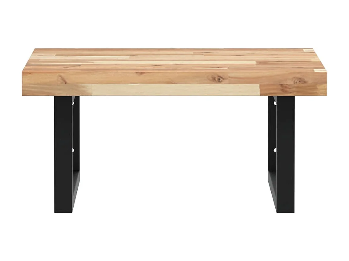 Waschbeckenregal Wandmontage Stahl und Akazienholz