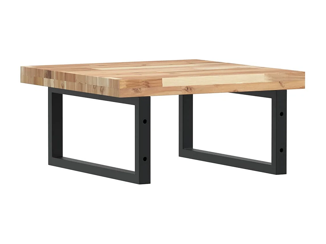 Waschbeckenregal Wandmontage Stahl und Akazienholz