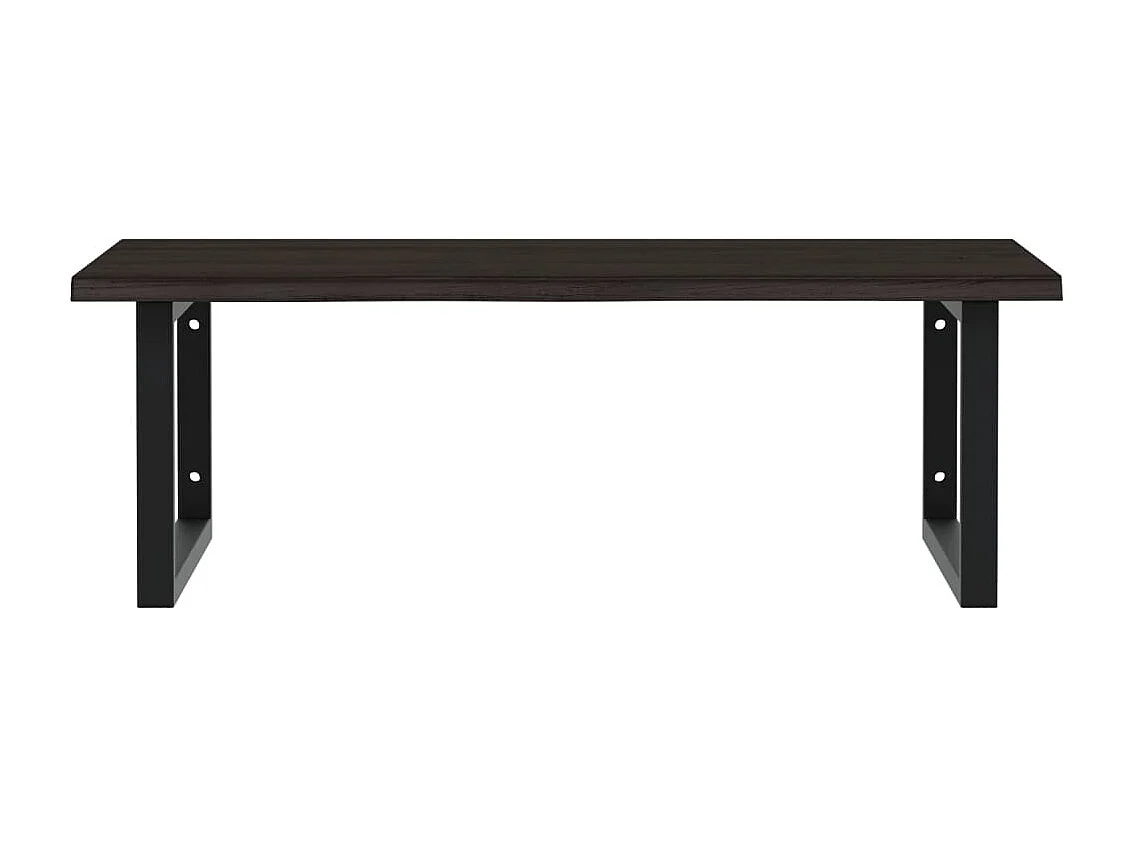 Prateleira de parede p/ lavatório aço/madeira carvalho maciça