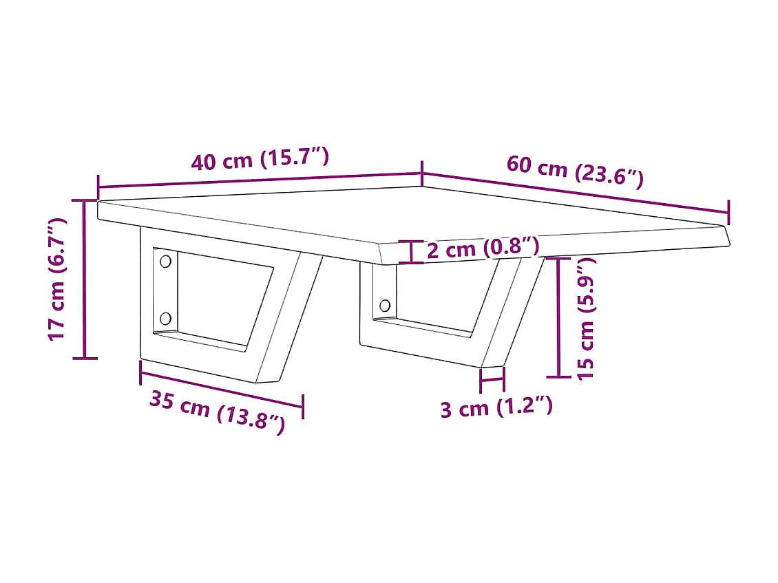 Badkamer wandschap staal en massief eikenhout