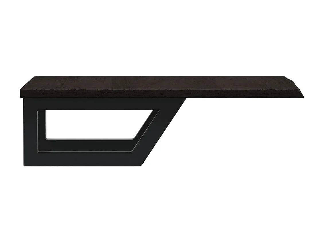 Badkamer wandschap staal en massief eikenhout