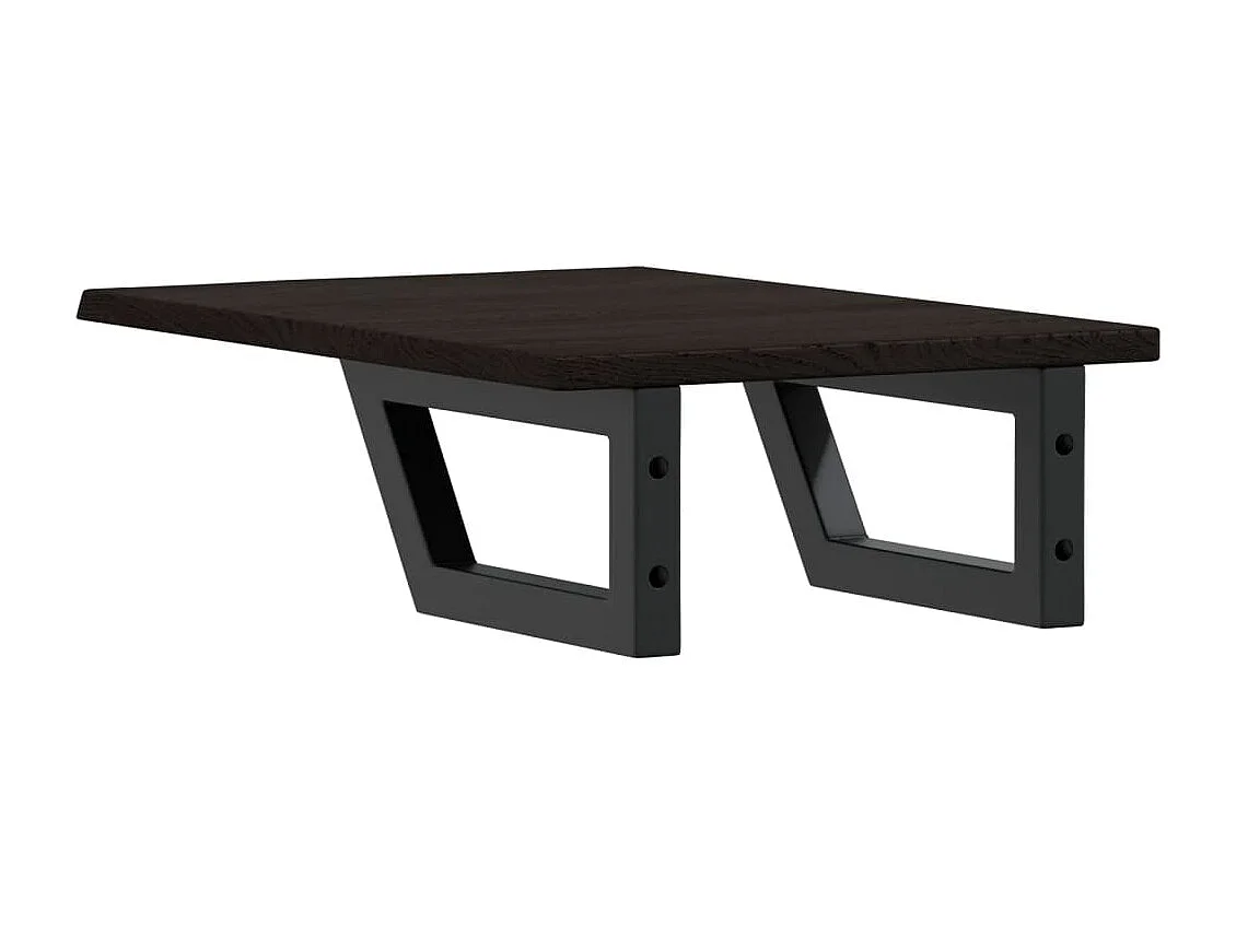 Badkamer wandschap staal en massief eikenhout