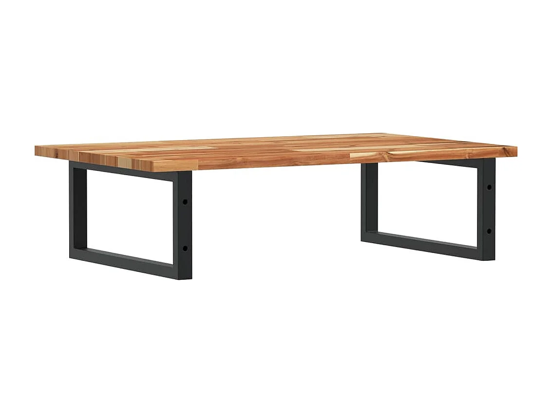 Waschbeckenregal Wandmontage Stahl und Akazienholz