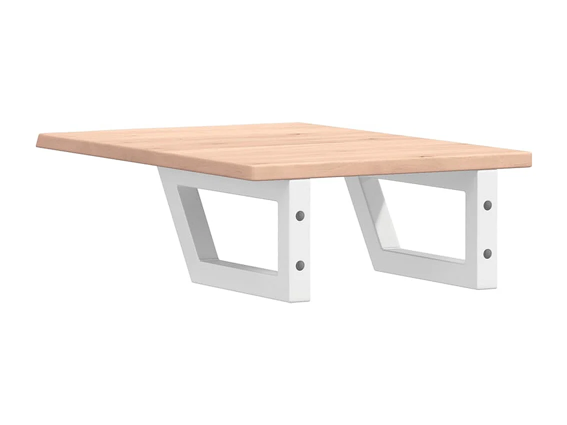 Badkamer wandschap staal en massief eikenhout