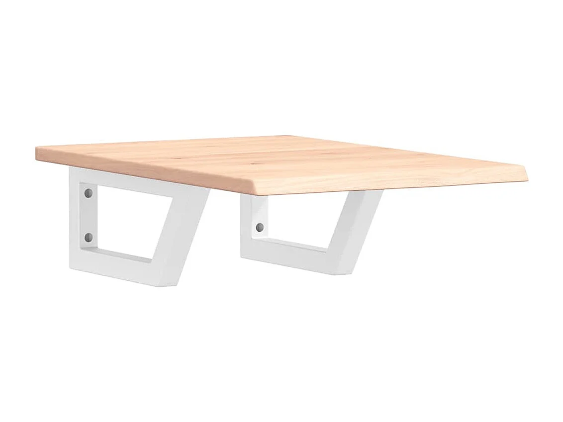 Badkamer wandschap staal en massief eikenhout