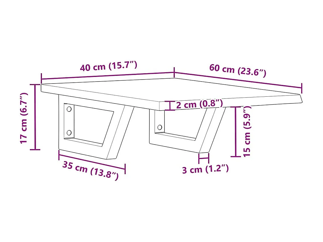Badkamer wandschap staal en massief eikenhout