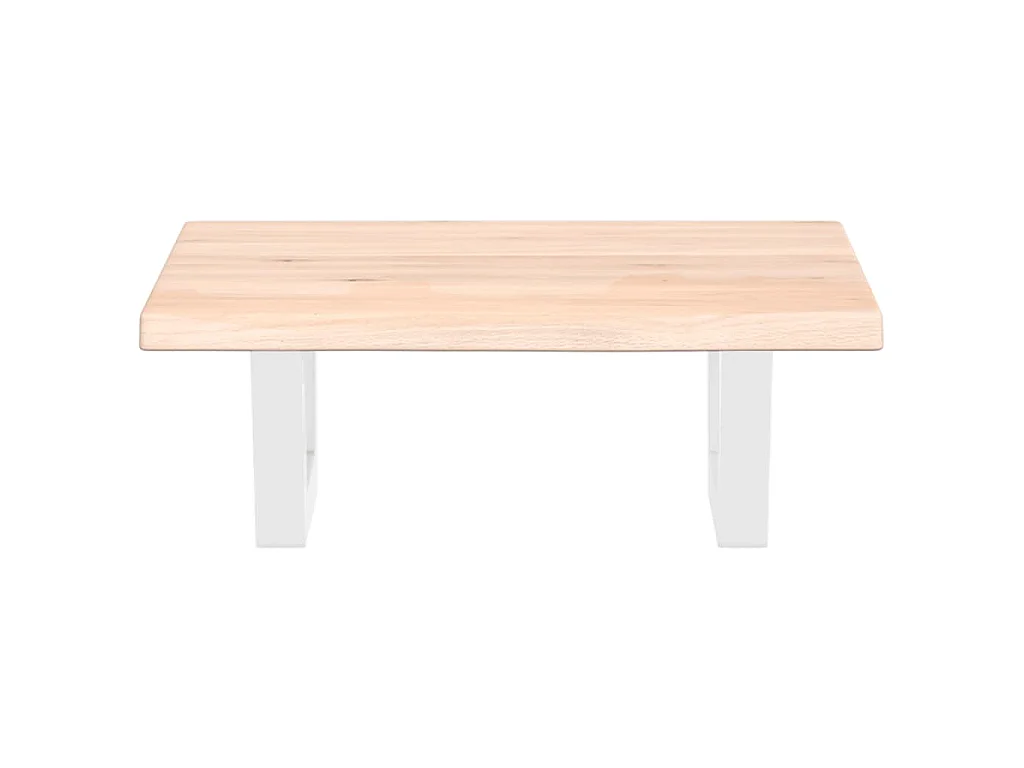 Waschtischplatte mit Halterung Stahl und Massivholz Eiche