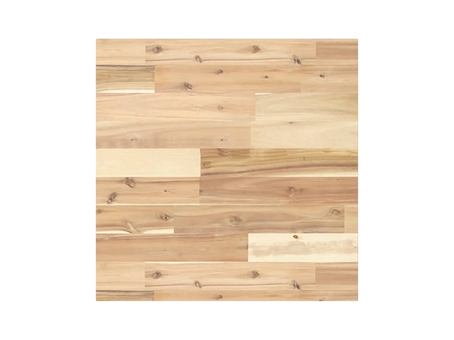 Étagère de vasque murale acier et bois massif d'acacia