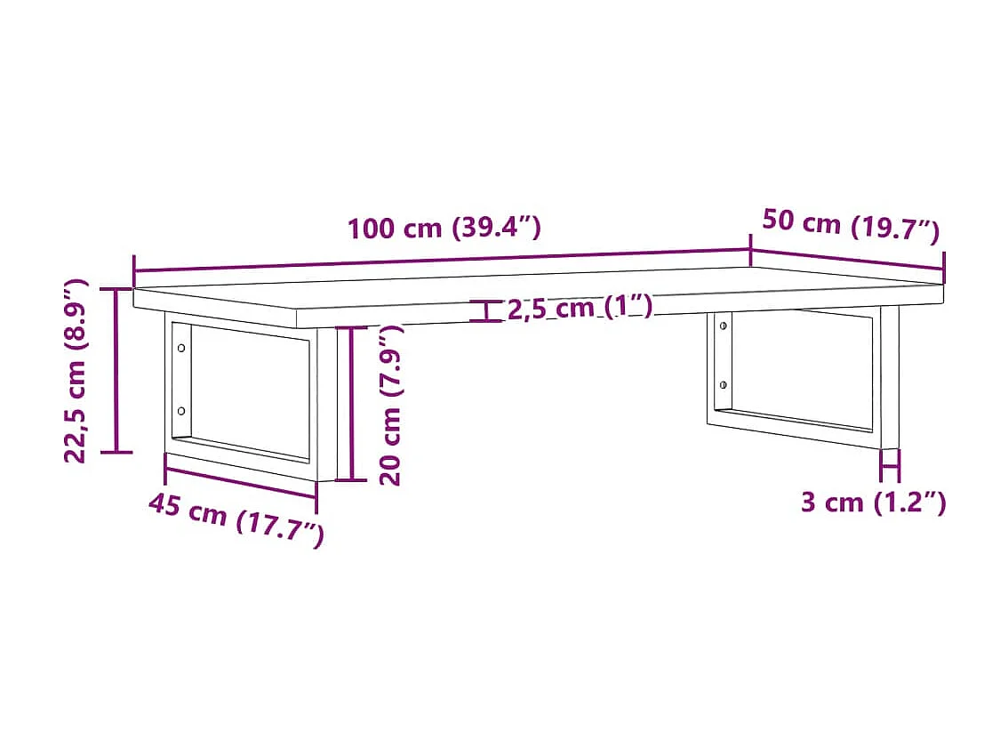 Badkamer wandschap staal en massief beukenhout