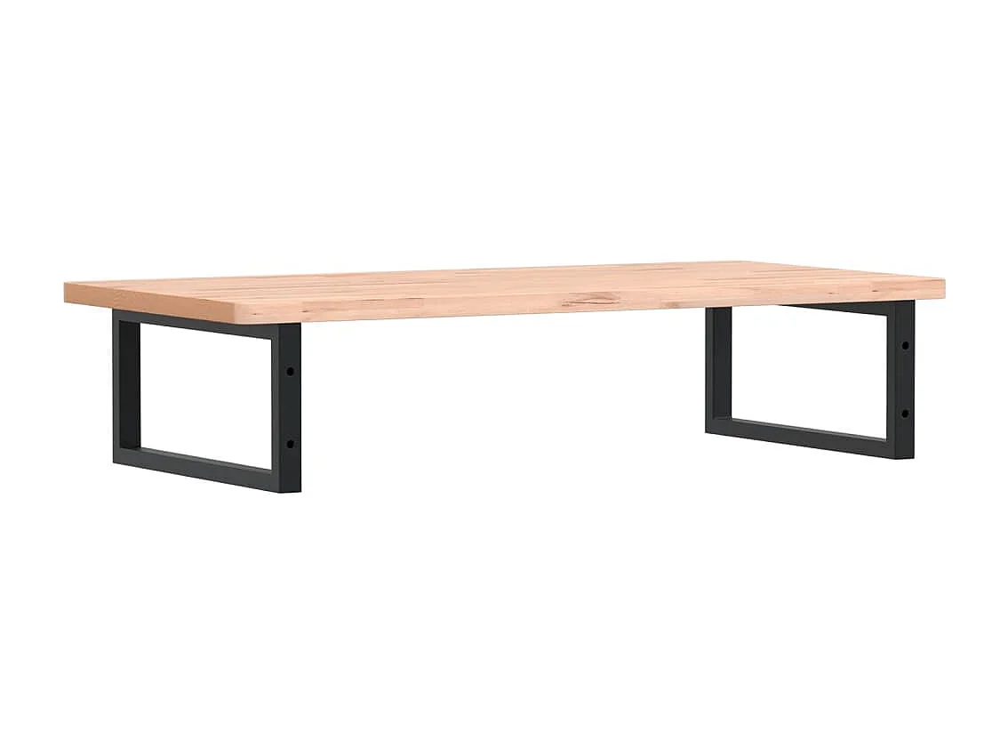 Badkamer wandschap staal en massief beukenhout