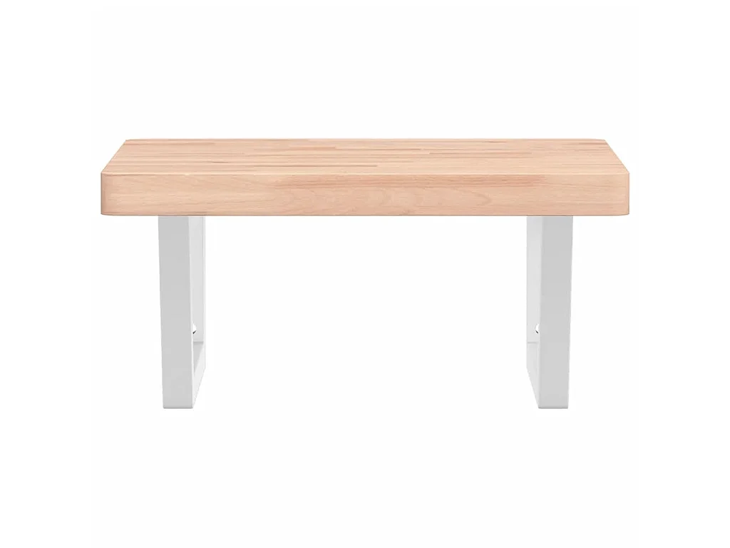 Badkamer wandschap staal en massief beukenhout