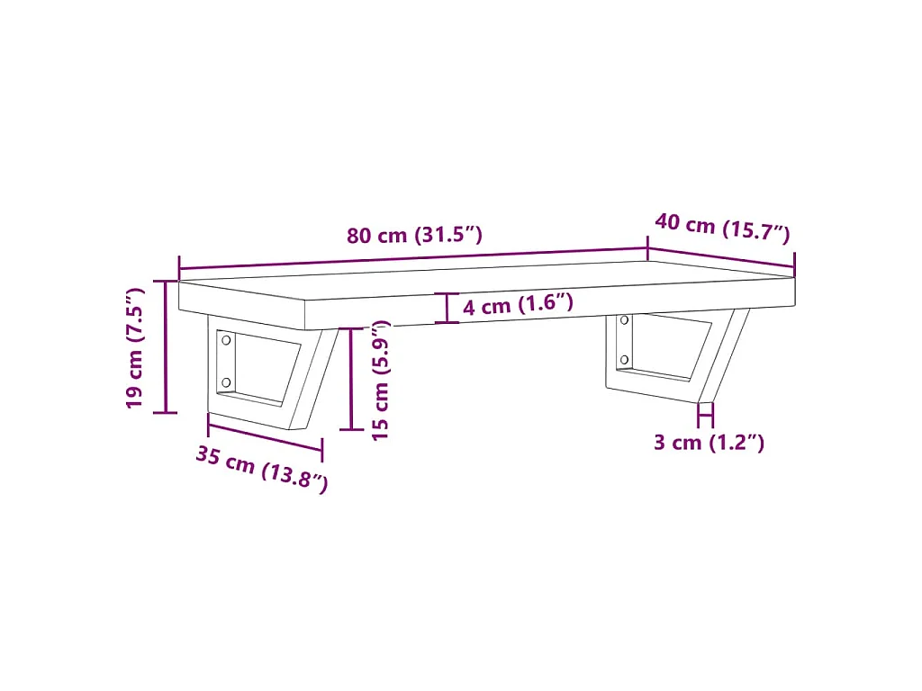 Badkamer wandschap staal en massief beukenhout