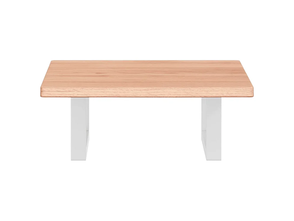 Waschtischplatte mit Halterung Stahl und Massivholz Eiche