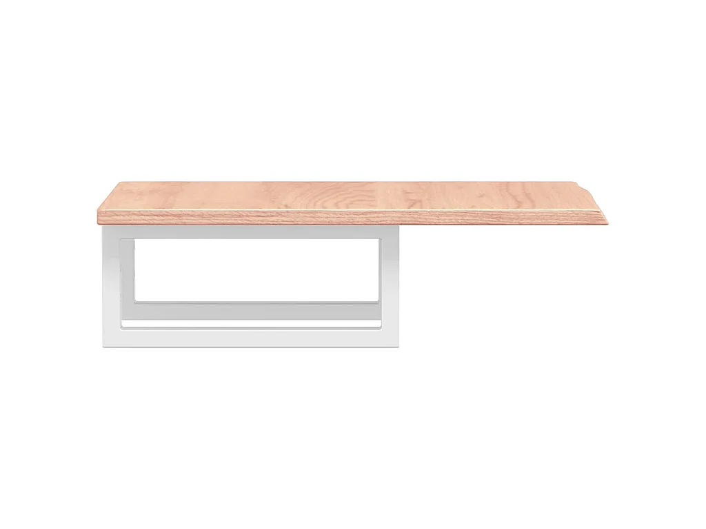 Waschtischplatte mit Halterung Stahl und Massivholz Eiche