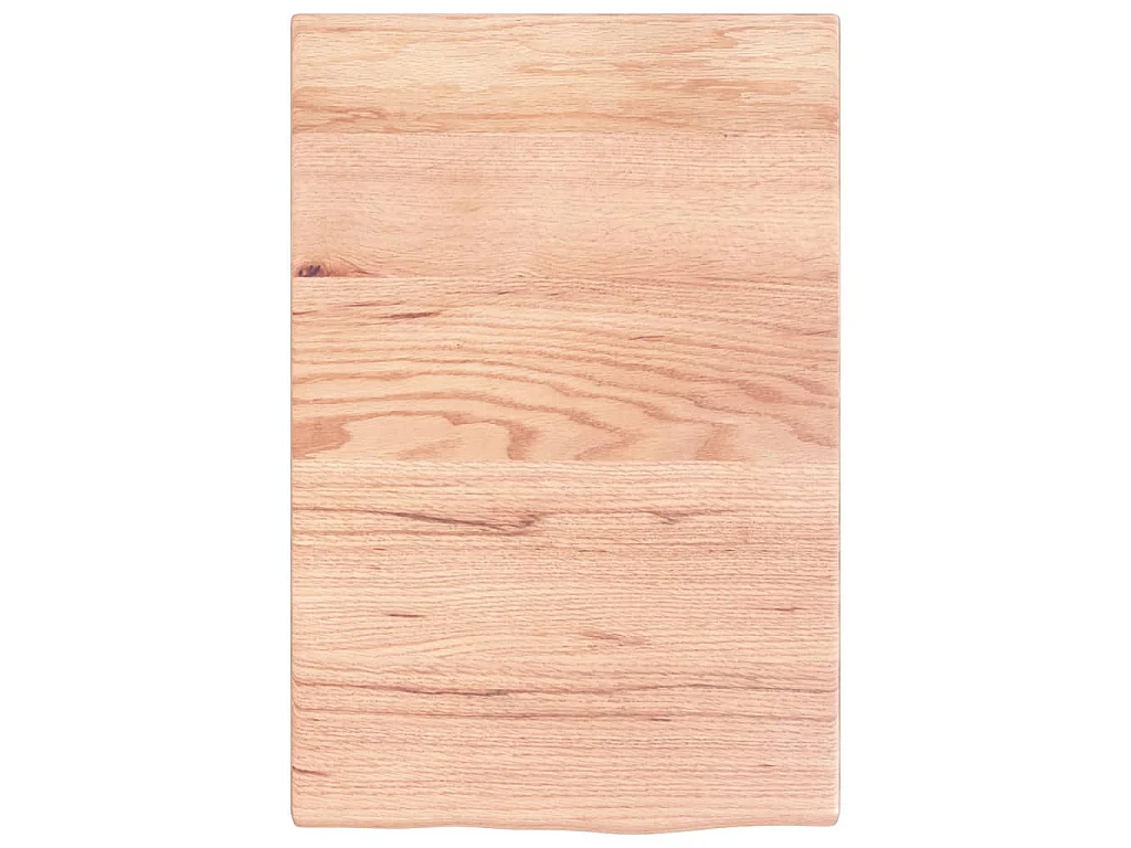 Waschtischplatte mit Halterung Stahl und Massivholz Eiche