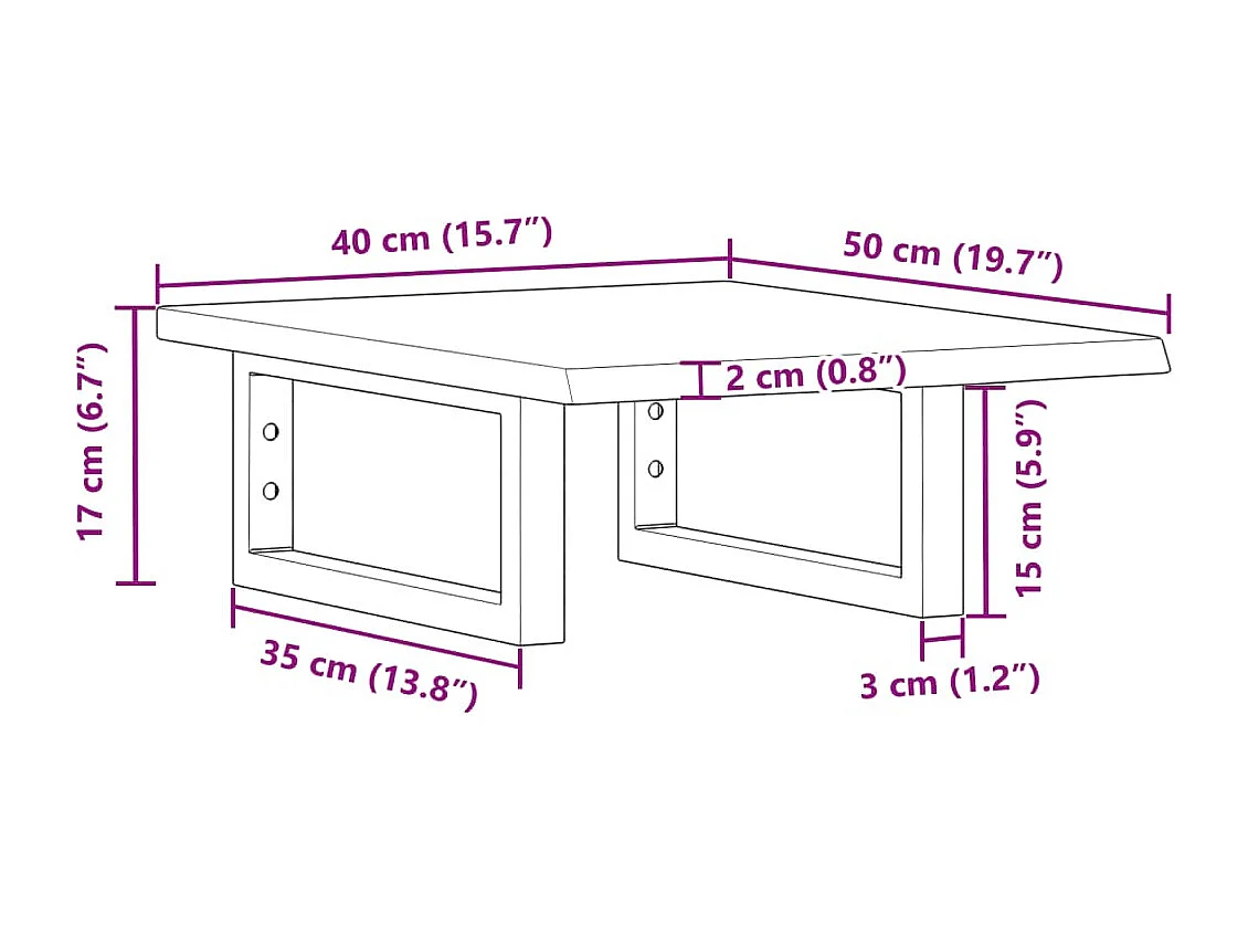 Badkamer wandschap staal en massief eikenhout