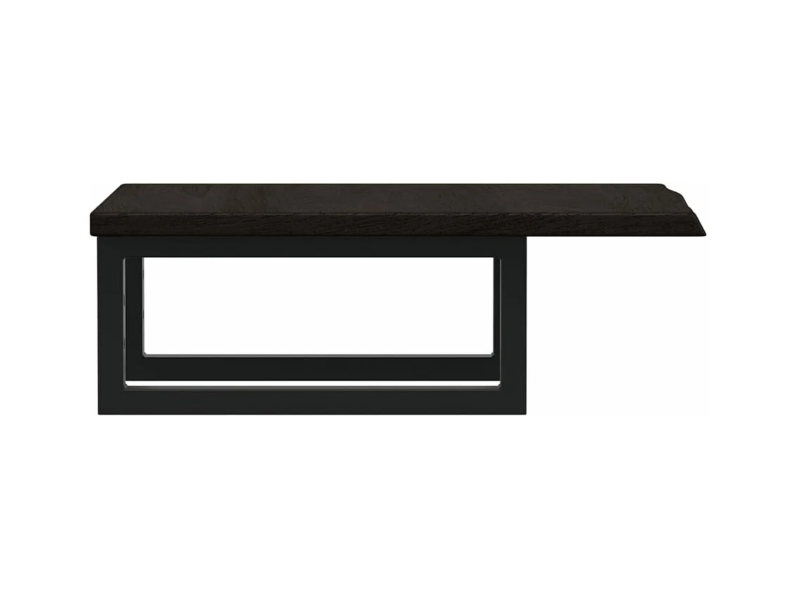 Badkamer wandschap staal en massief eikenhout