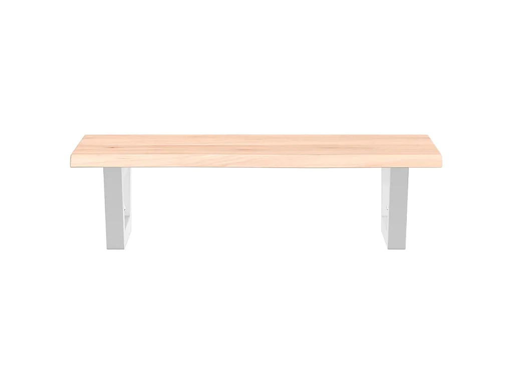 Waschtischplatte mit Halterung Stahl und Massivholz Eiche