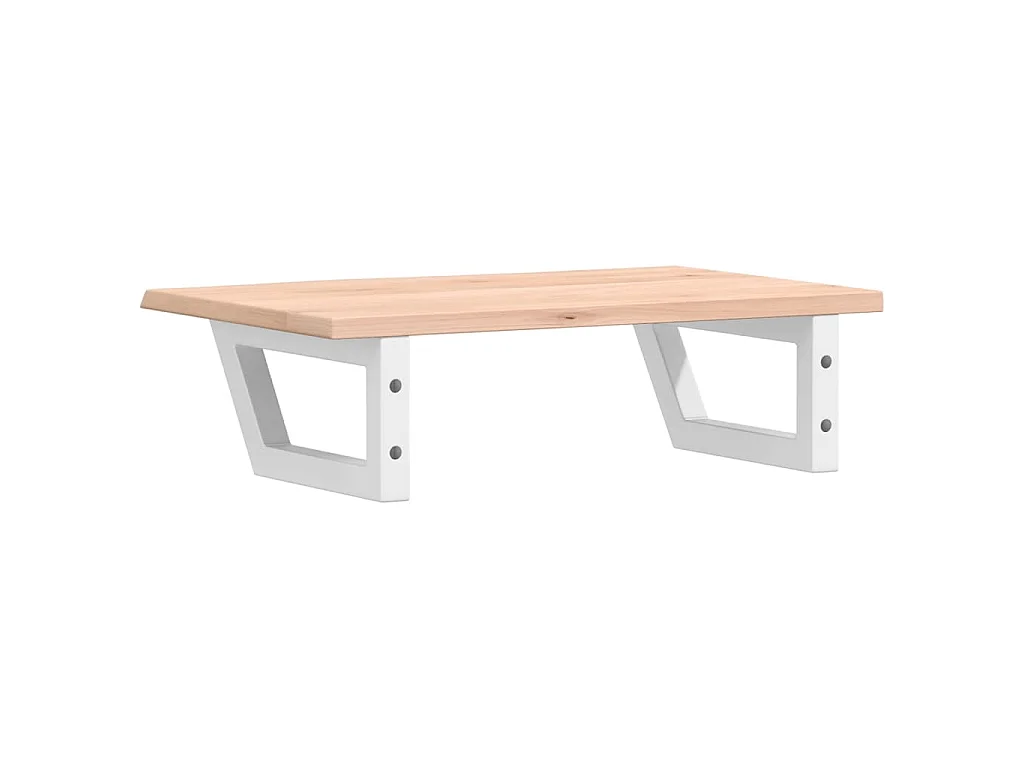 Waschtischplatte mit Halterung Stahl und Massivholz Eiche