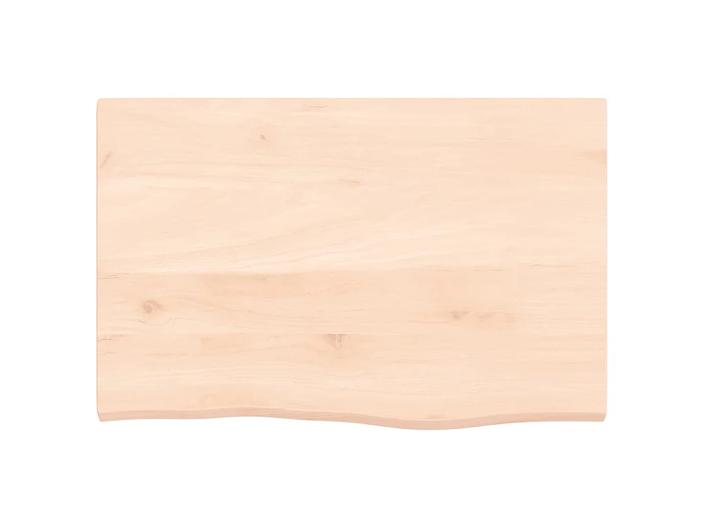 Waschtischplatte mit Halterung Stahl und Massivholz Eiche
