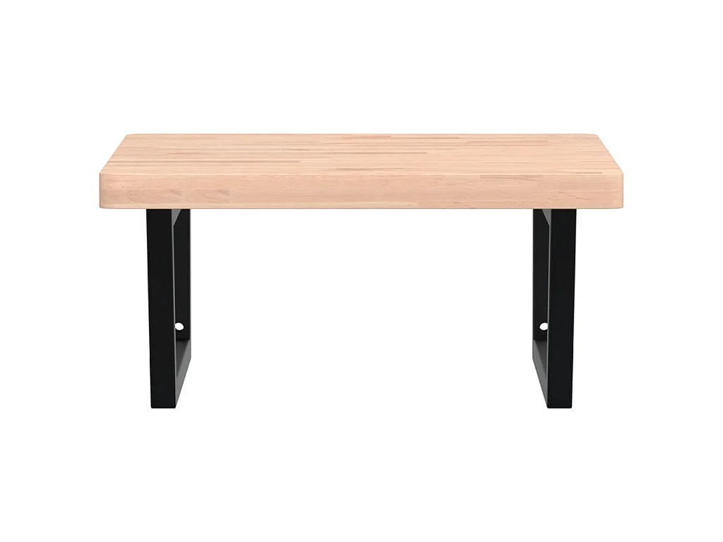 Badkamer wandschap staal en massief beukenhout