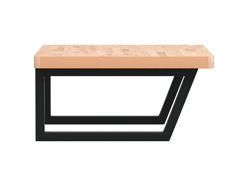 Badkamer wandschap staal en massief beukenhout