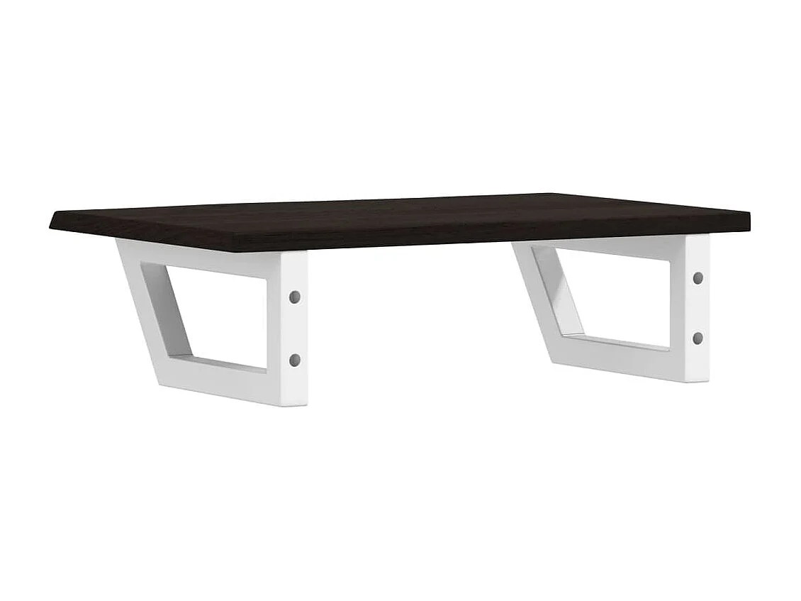 Ripiano a Parete per Lavabo in Acciaio e Massello di Rovere