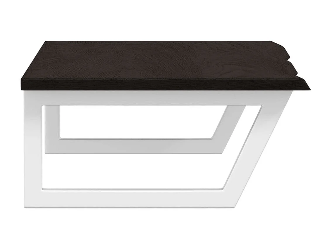 Étagère de vasque murale acier et bois de chêne massif