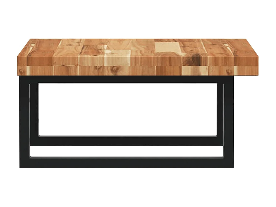 Waschbeckenregal Wandmontage Stahl und Akazienholz