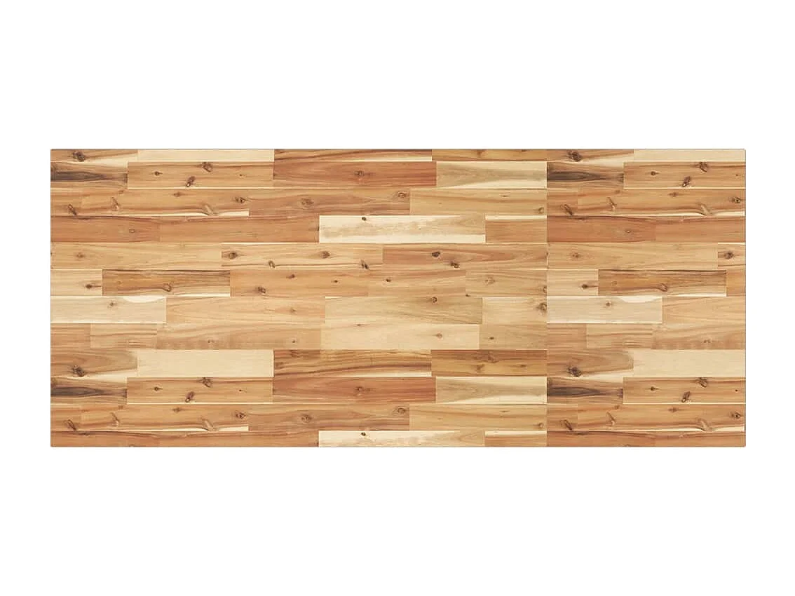 Étagère de vasque murale acier et bois massif d'acacia