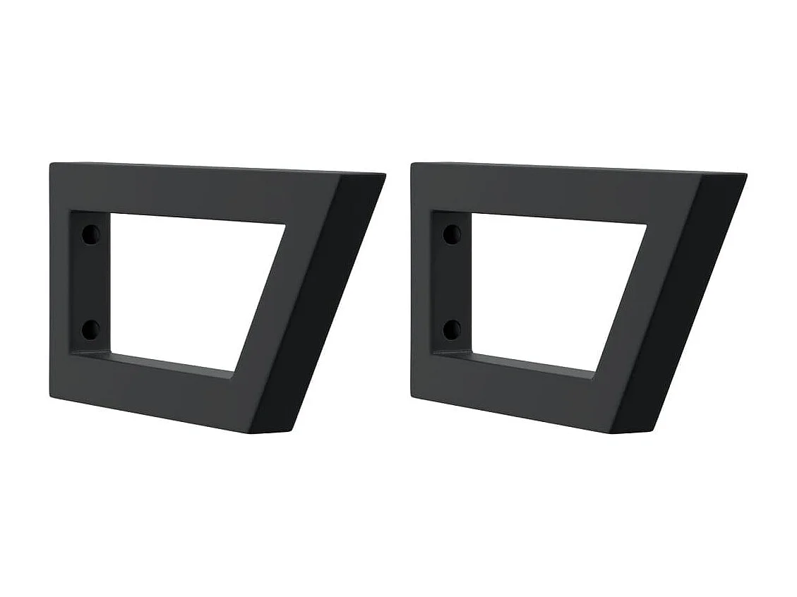 Waschtischplatte mit Halterung Stahl und Massivholz Eiche