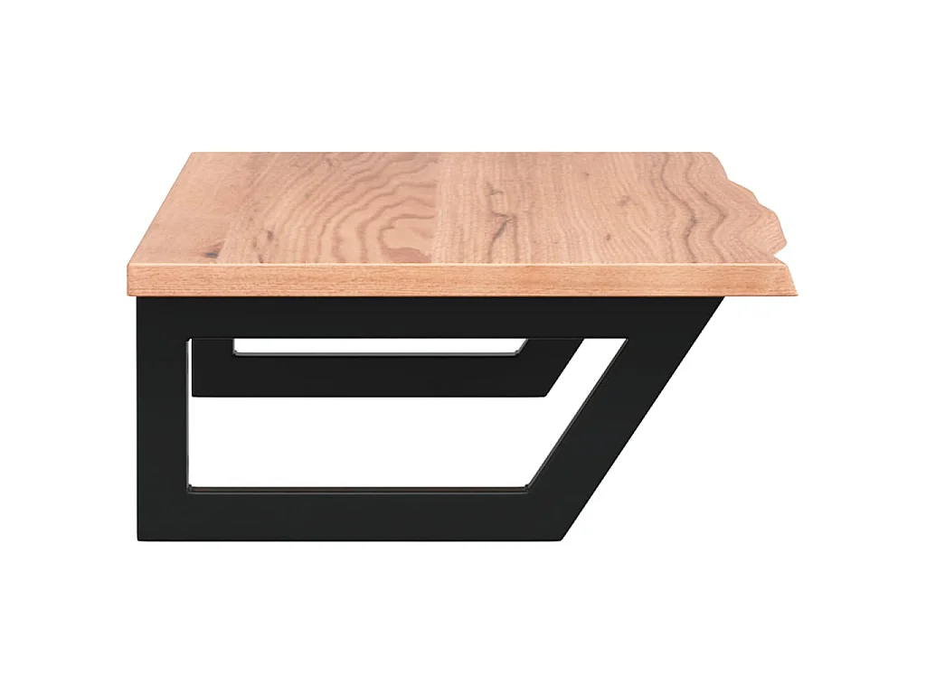 Waschtischplatte mit Halterung Stahl und Massivholz Eiche