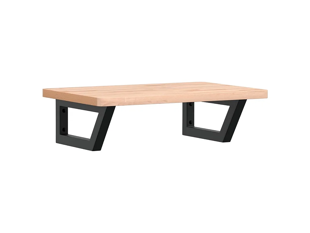 Badkamer wandschap staal en massief beukenhout