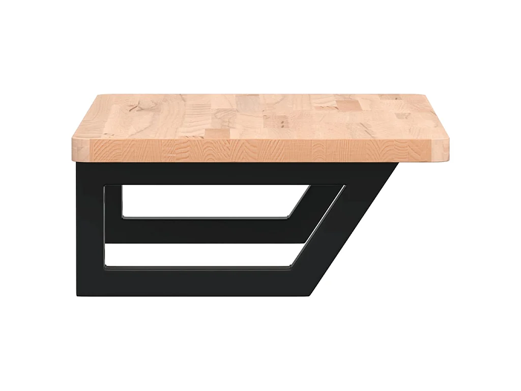Badkamer wandschap staal en massief beukenhout