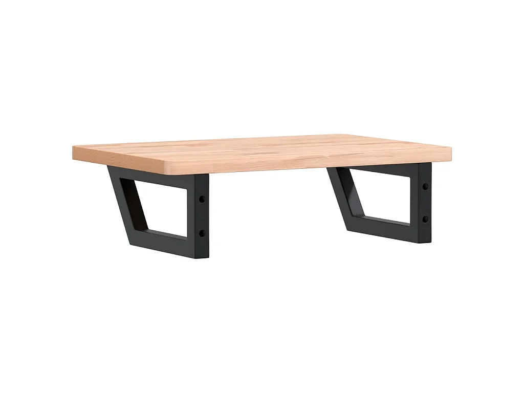 Badkamer wandschap staal en massief beukenhout