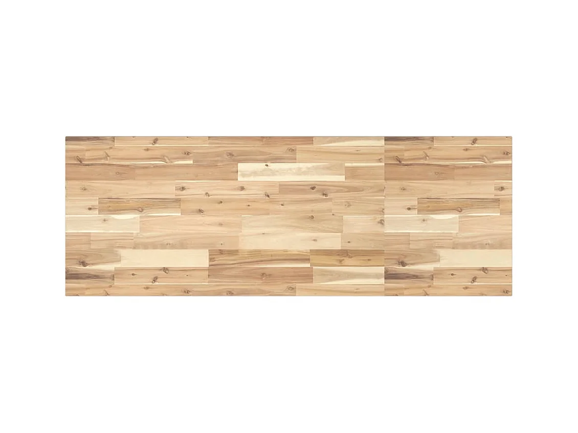 Étagère de vasque murale acier et bois massif d'acacia