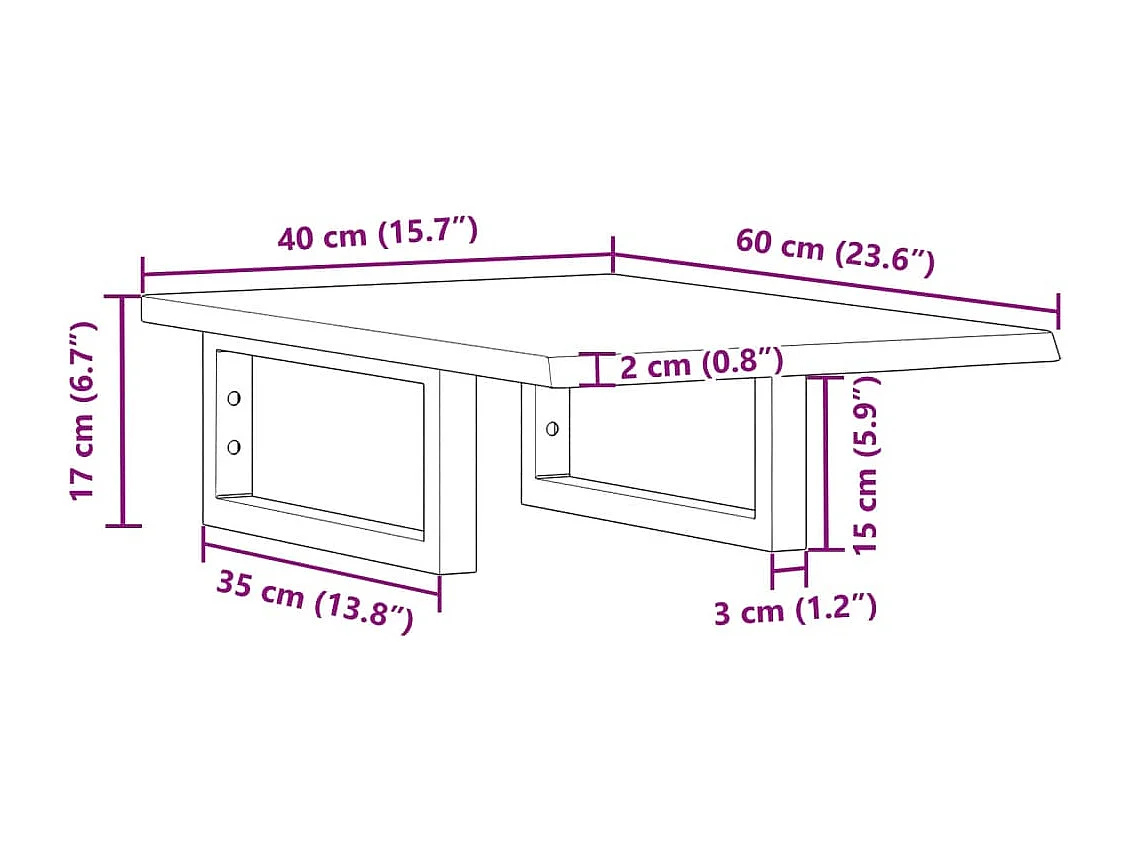 Badkamer wandschap staal en massief eikenhout