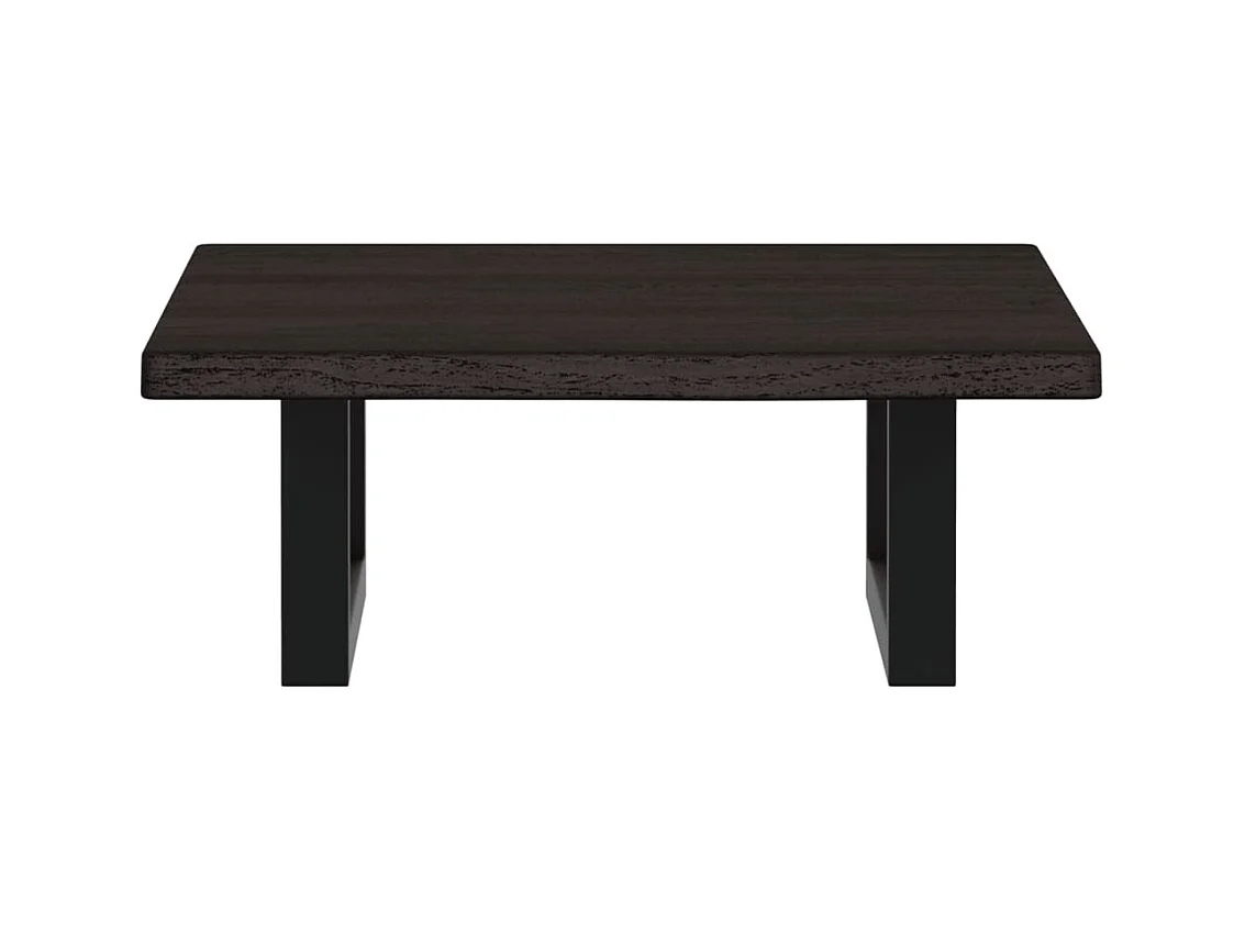 Waschtischplatte mit Halterung Stahl und Massivholz Eiche