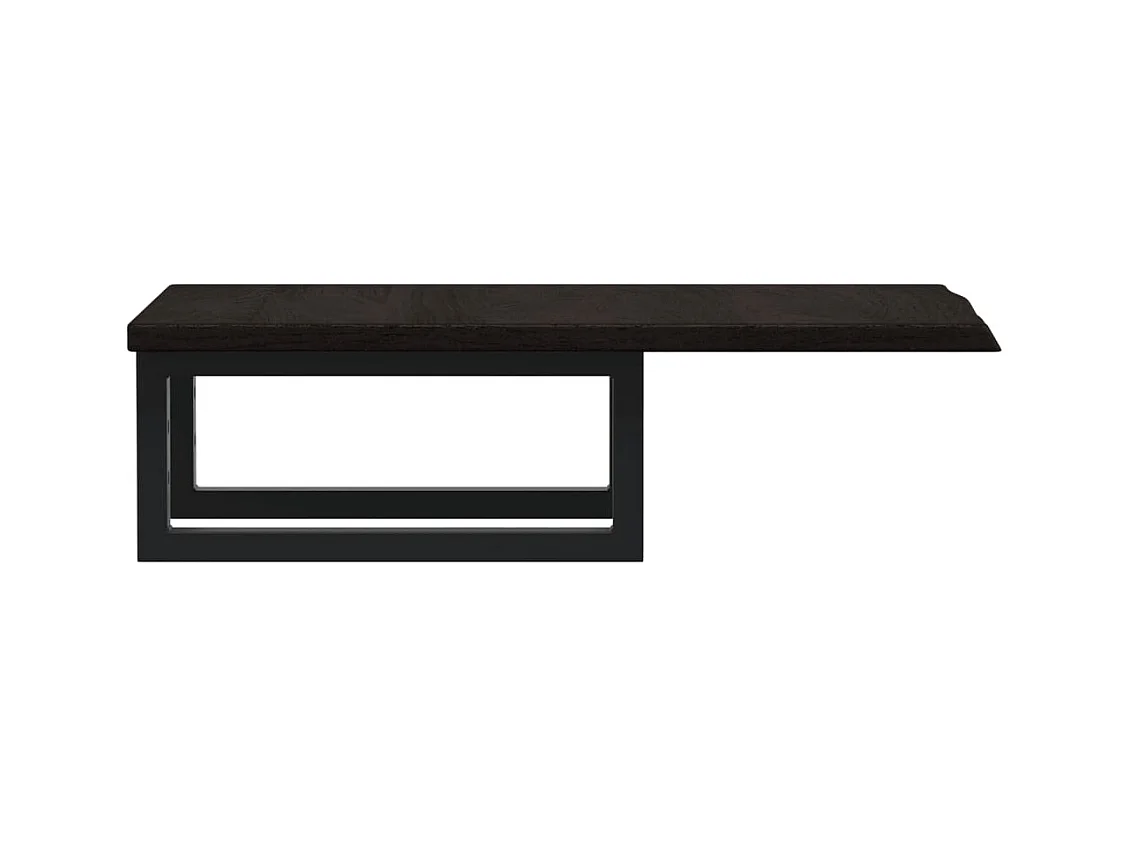 Waschtischplatte mit Halterung Stahl und Massivholz Eiche