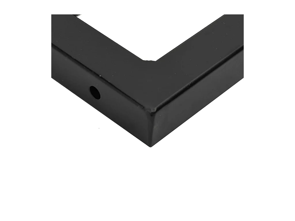 Waschtischplatte mit Halterung Stahl und Massivholz Eiche