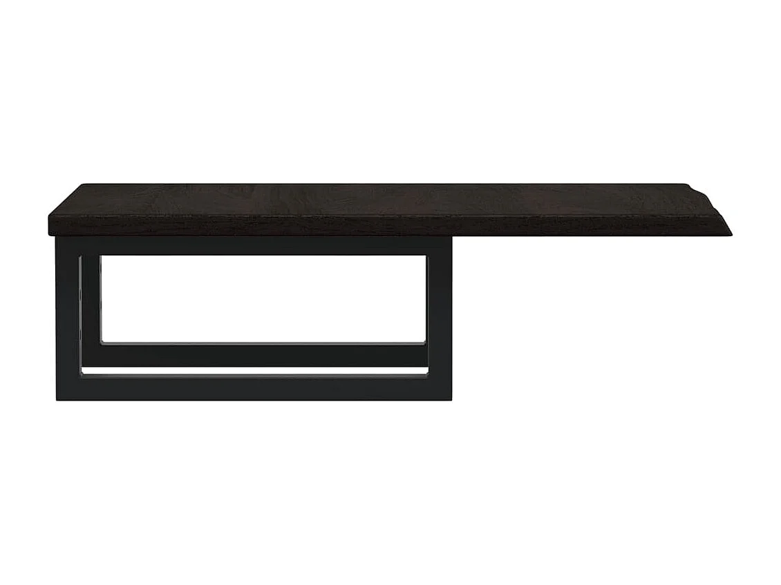 Étagère de vasque murale acier et bois de chêne massif