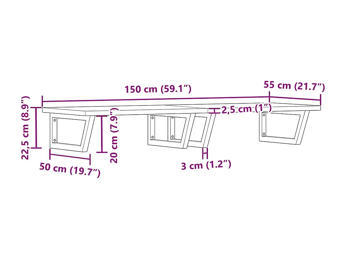 Badkamer wandschap staal en massief beukenhout