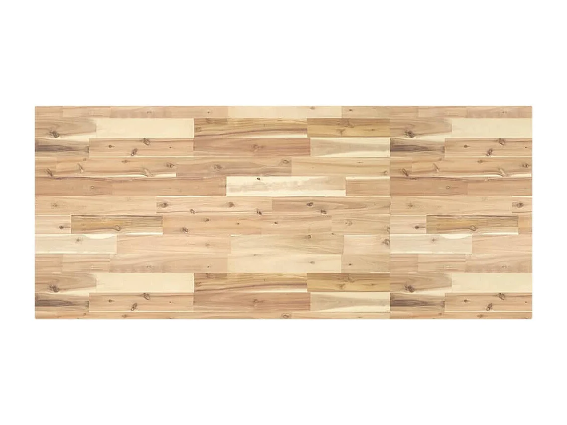 Étagère de vasque murale acier et bois massif d'acacia