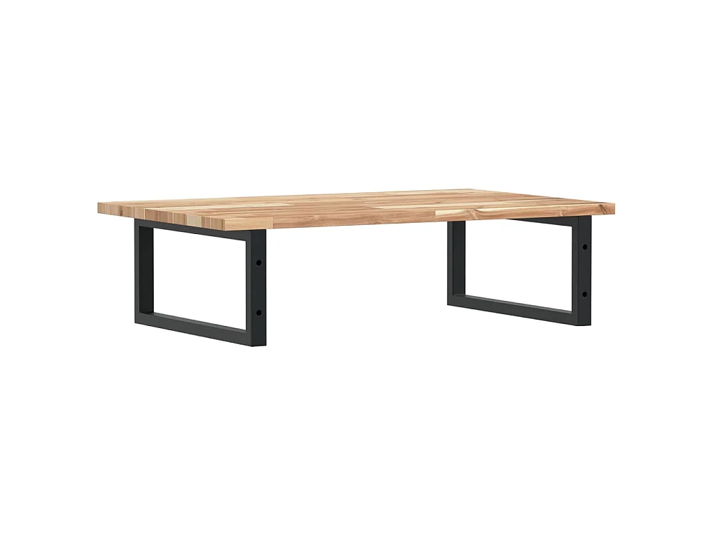 Waschbeckenregal Wandmontage Stahl und Akazienholz